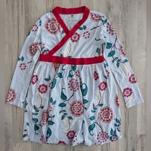 Tea Collection Floral Wrap Dress, 10Y (Z5)